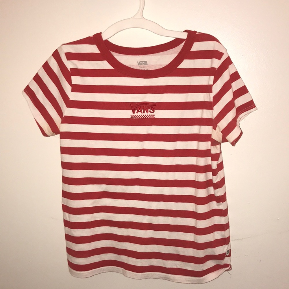 Red and white vans T-shirt